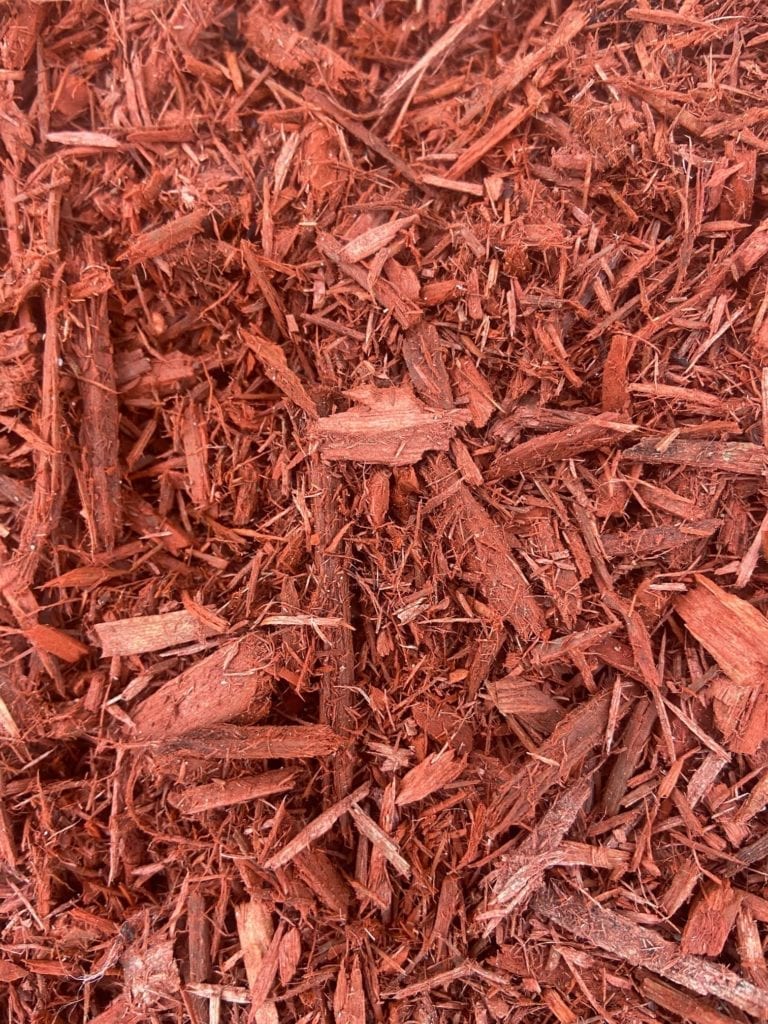 Dyed Red Mulch Ohio Green Works LLC Professional Landscape Services